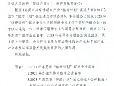 屢獲殊榮！國亨公司再次入選“倍增計(jì)劃”企業(yè)